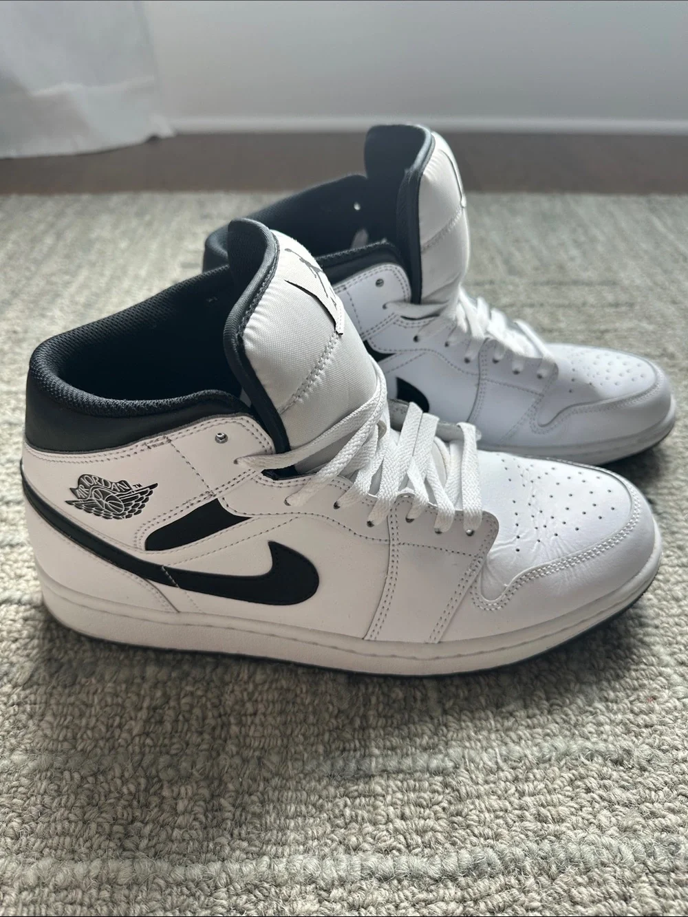 Jordan High-Top Sneakers - White with Black Accents